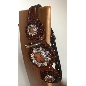 Dogcollar XL "Triple Concho Bling"