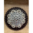 Leder rozet XL met Rhinestone concho (SALE) Leder rozet XL met Rhinestone concho (SALE)