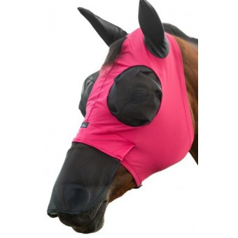 HKM Lycra vliegenmasker nose Magenta LARGE / WARMBLOED